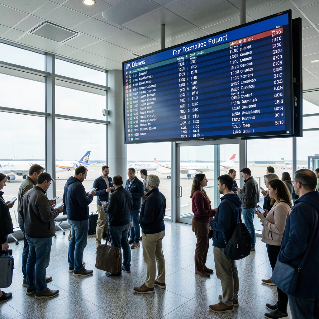 UK airports hit by air traffic control technical issue disrupting flights